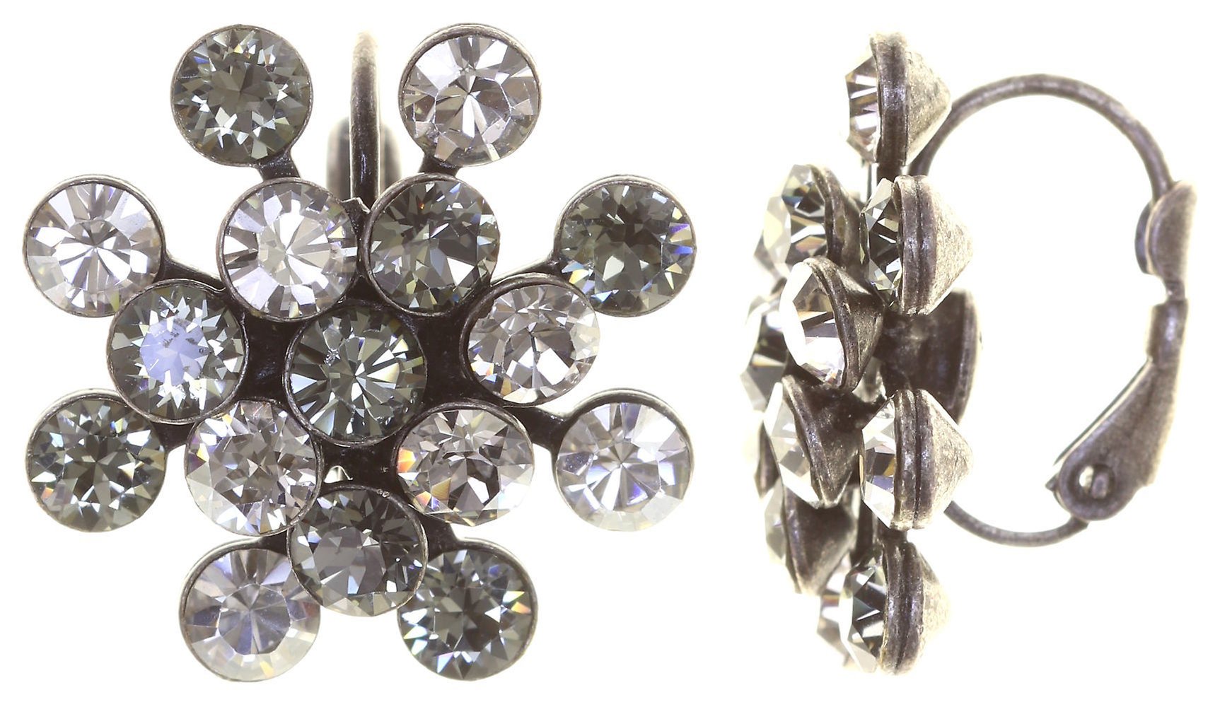 Bild für Ohrringe mit Brisur Magic Fireball Weiß / Grau  Classic Size (21mm Ø)