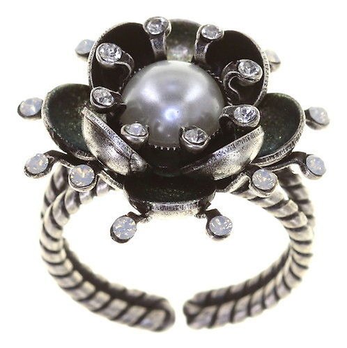 Bild für Ring Petit Fleur de Bloom Libelle Weiß 