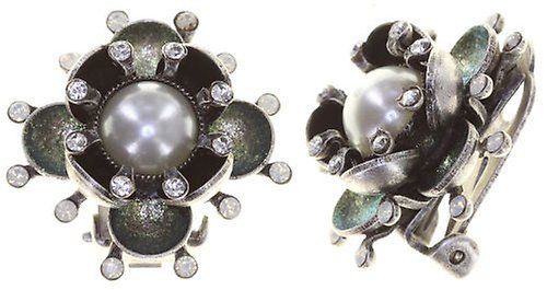 image pour Boucles d'oreilles Clip Petit Fleur de Bloom Libellule white 