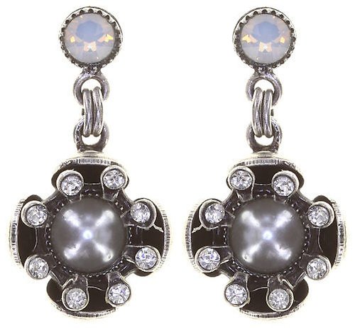 image for Earring Stud Dangling Petit Fleur de Bloom Dragonfly white 