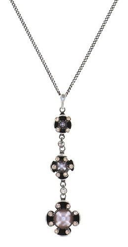 image for Necklace Pendant (Long) Petit Fleur de Bloom Rosy Kiss Beige 