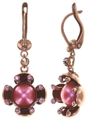 image pour Boucles d'oreilles pendantes Petit Fleur de Bloom Délice Rose Pink 