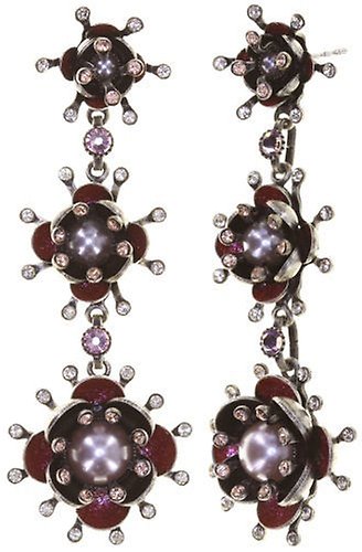 image for Earring Stud Dangling Petit Fleur de Bloom Rosy Kiss Beige 