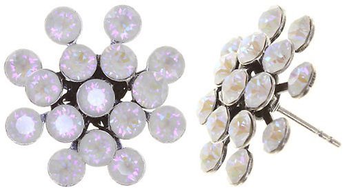 Bild für Ohrstecker Magic Fireball Engelweiß crystal lt.grey de lite Classic Size (21mm Ø)