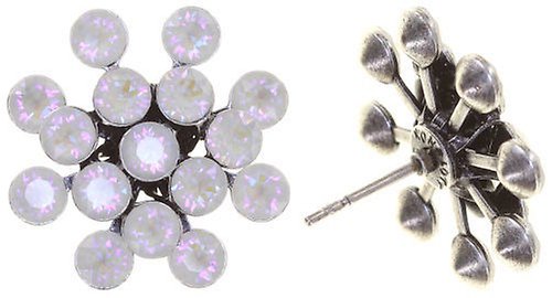Bild für Ohrstecker Magic Fireball Engelweiß crystal lt.grey de lite Classic Size (21mm Ø)