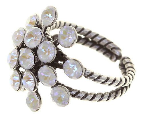 image for Ring Magic Fireball Angelwhite crystal lt.grey de lite Classic Size (21mm Ø)