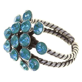 image for Ring Magic Fireball water turquoise crystal laguna de lite Classic Size (21mm Ø)