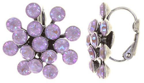 image for Earring Eurowire Magic Fireball Lilashine crystal lavender de lite Classic Size (21mm Ø)
