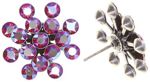 image for Earring Stud Magic Fireball Clubbing Red lt.siam shimmer Classic Size (21mm Ø)