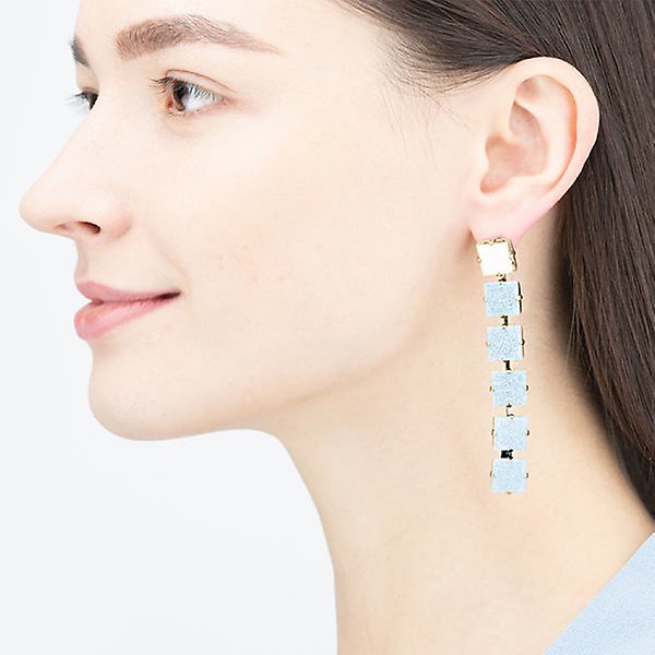 image for Earring Stud Dangling Cleo Light Blue  