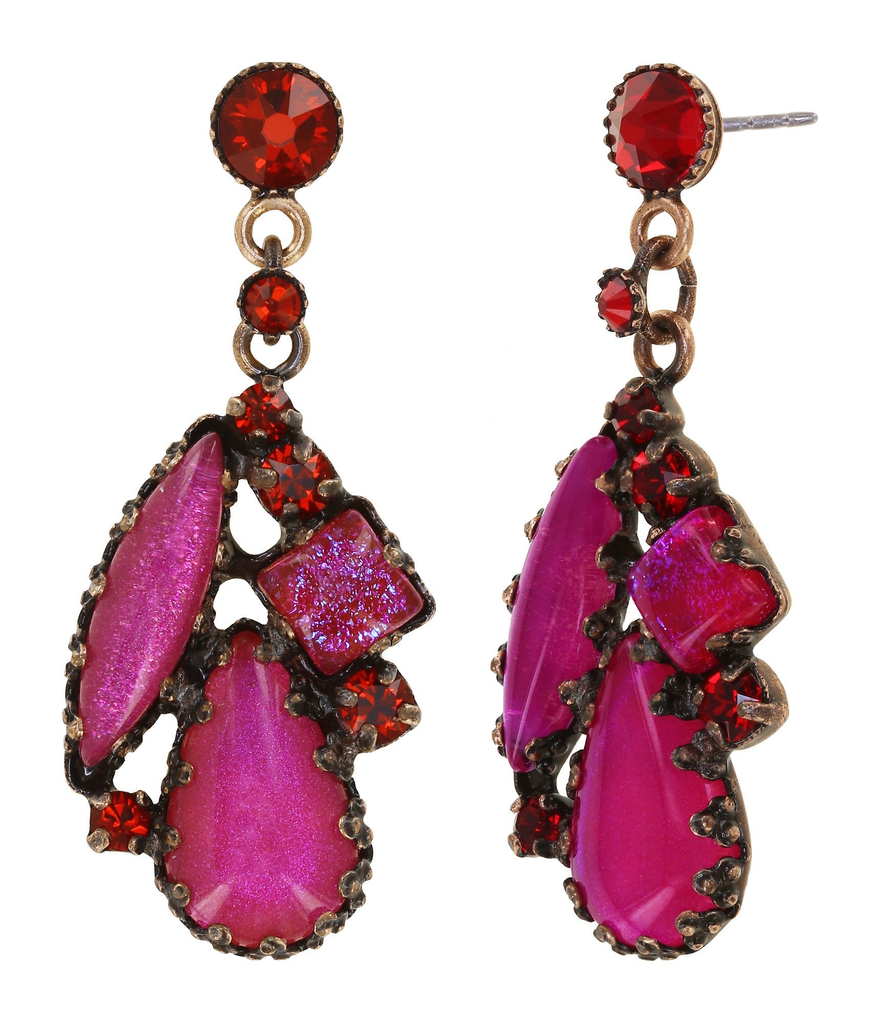 image for Earring Stud Dangling Jelly Star Pink  