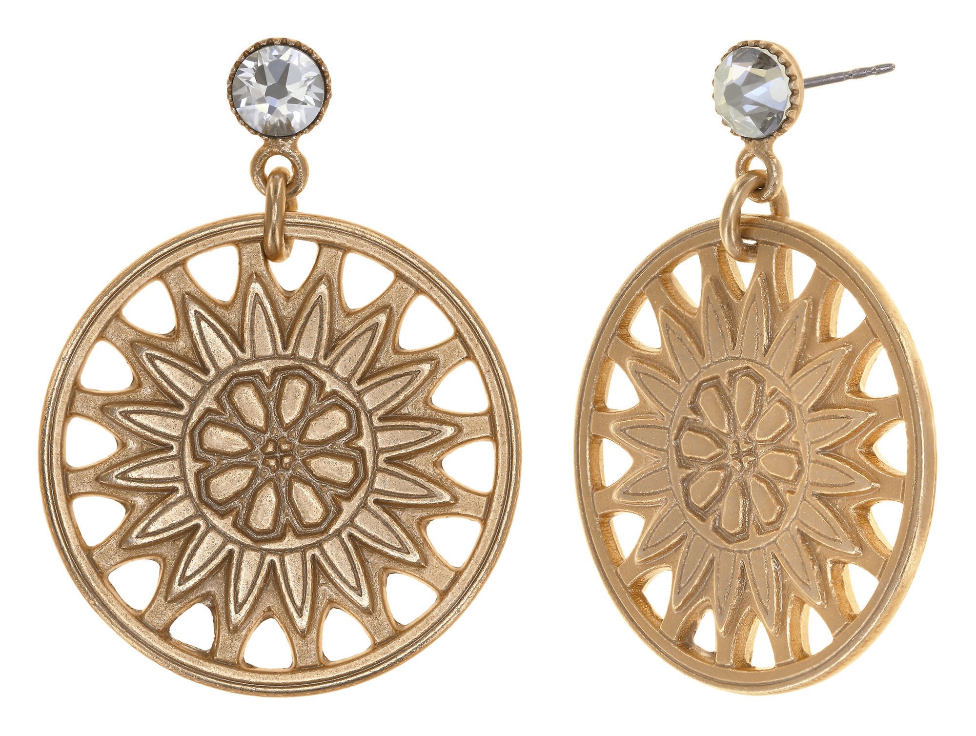 image for Earring Stud Dangling Rosone Gold  size M