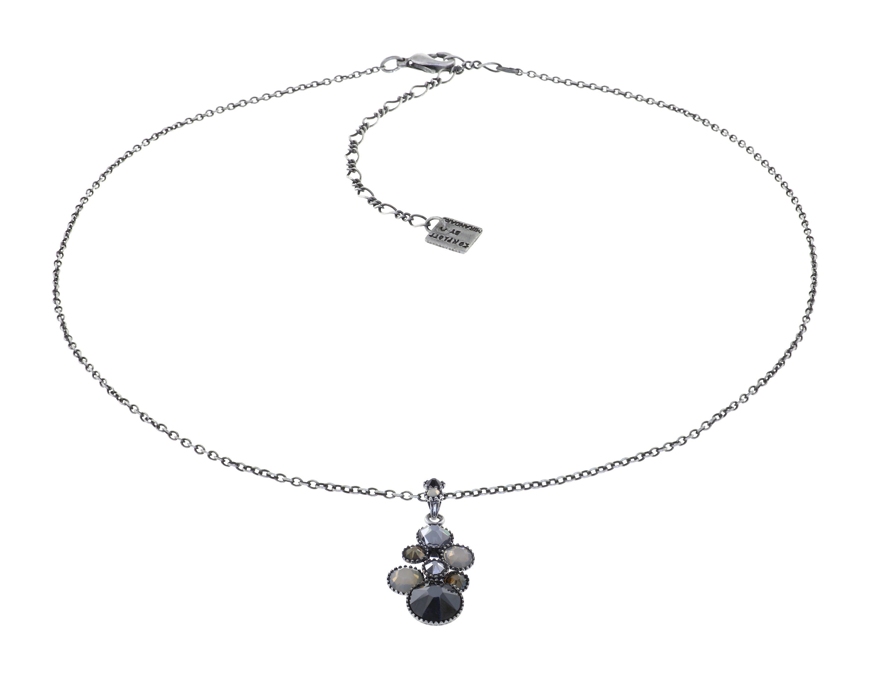 image for Necklace Pendant Water Cascade Silver Carbon Black 