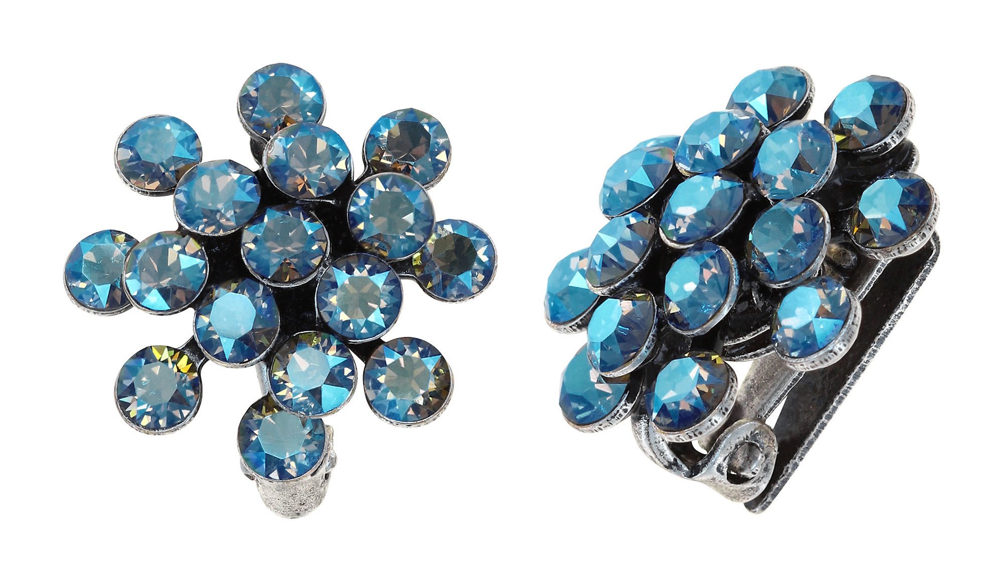 image pour Boucles d'oreilles Clip Magic Fireball Gris Brillant Blue mini