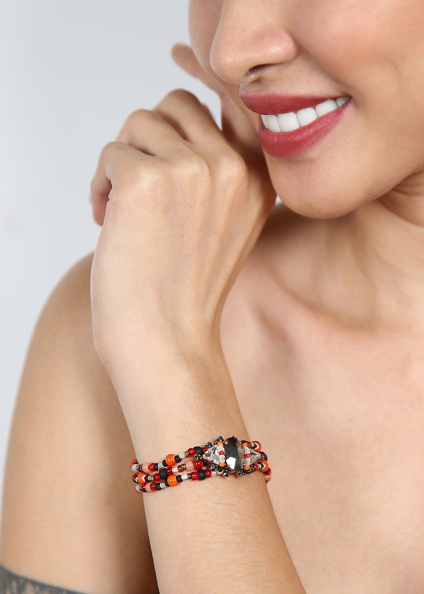 image pour Bracelet Hippie Épice Terreuse black/red 