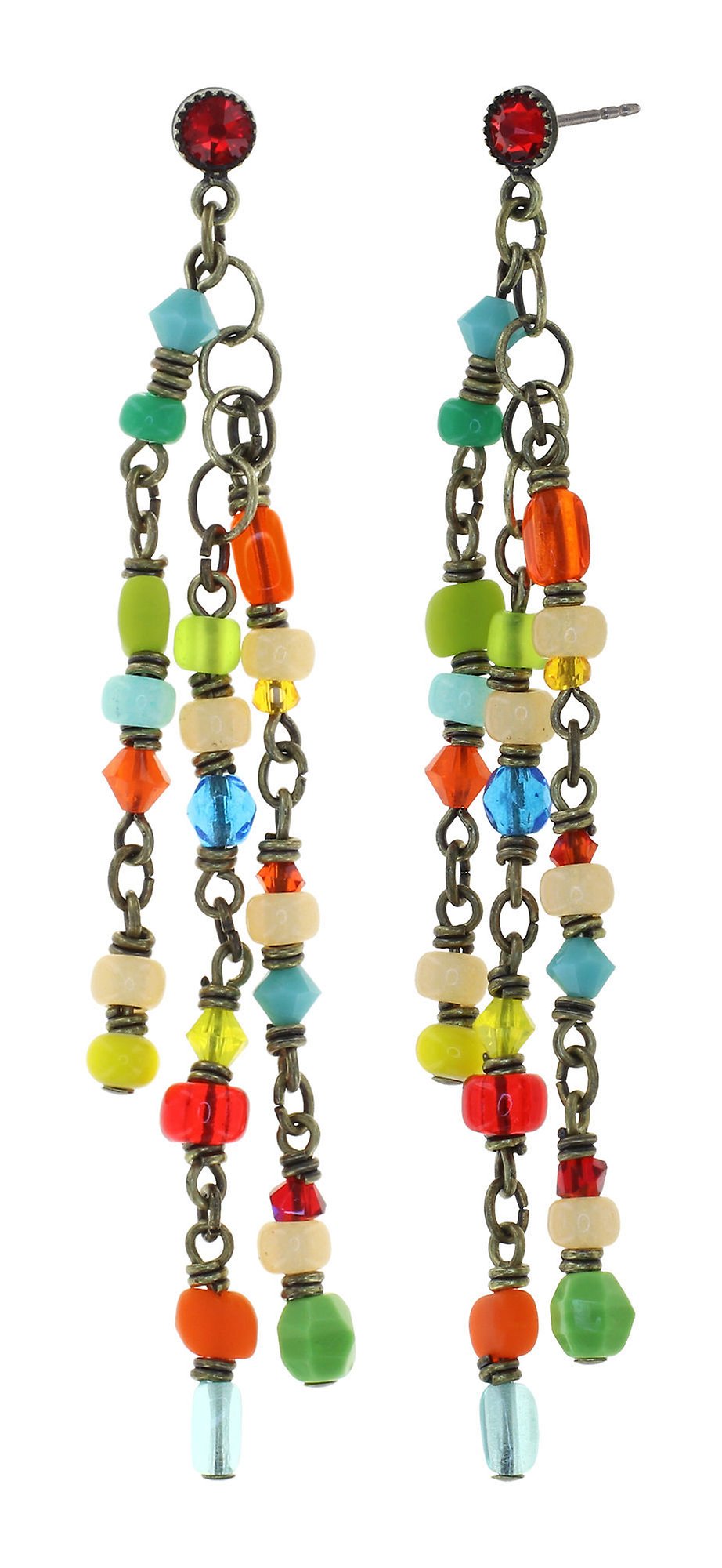 Bild für Ohrstecker baumelnd Petit Glamour d´Afrique Color Market Pastell multi 