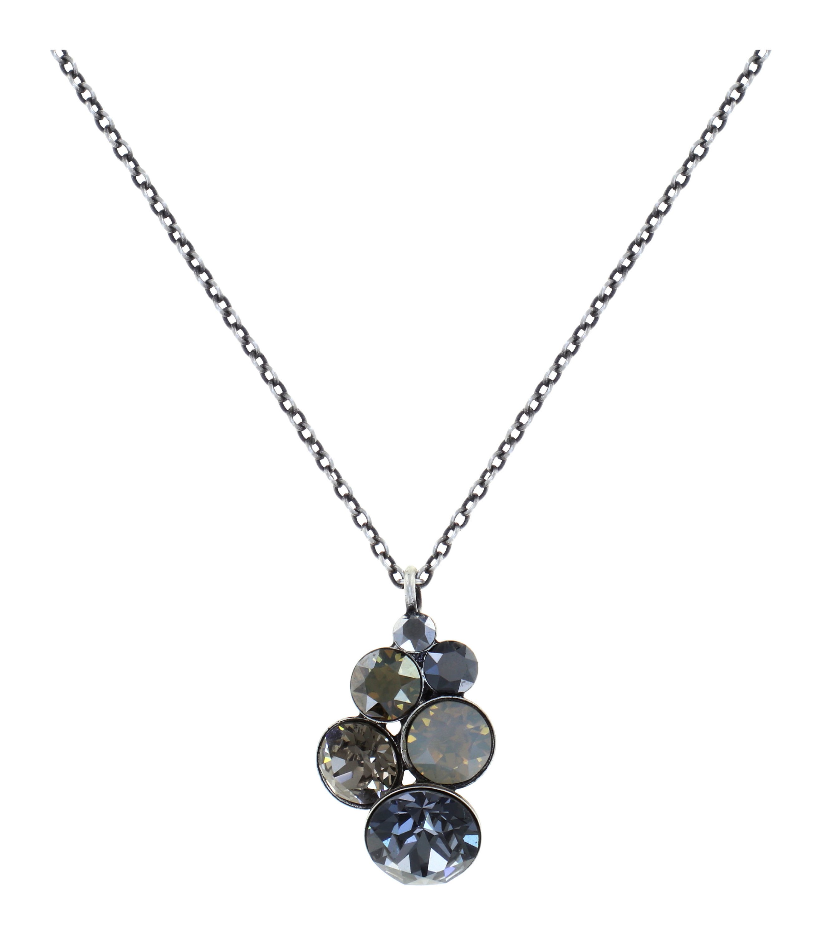 image for Necklace Pendant Petit Glamour Silver Carbon Black 