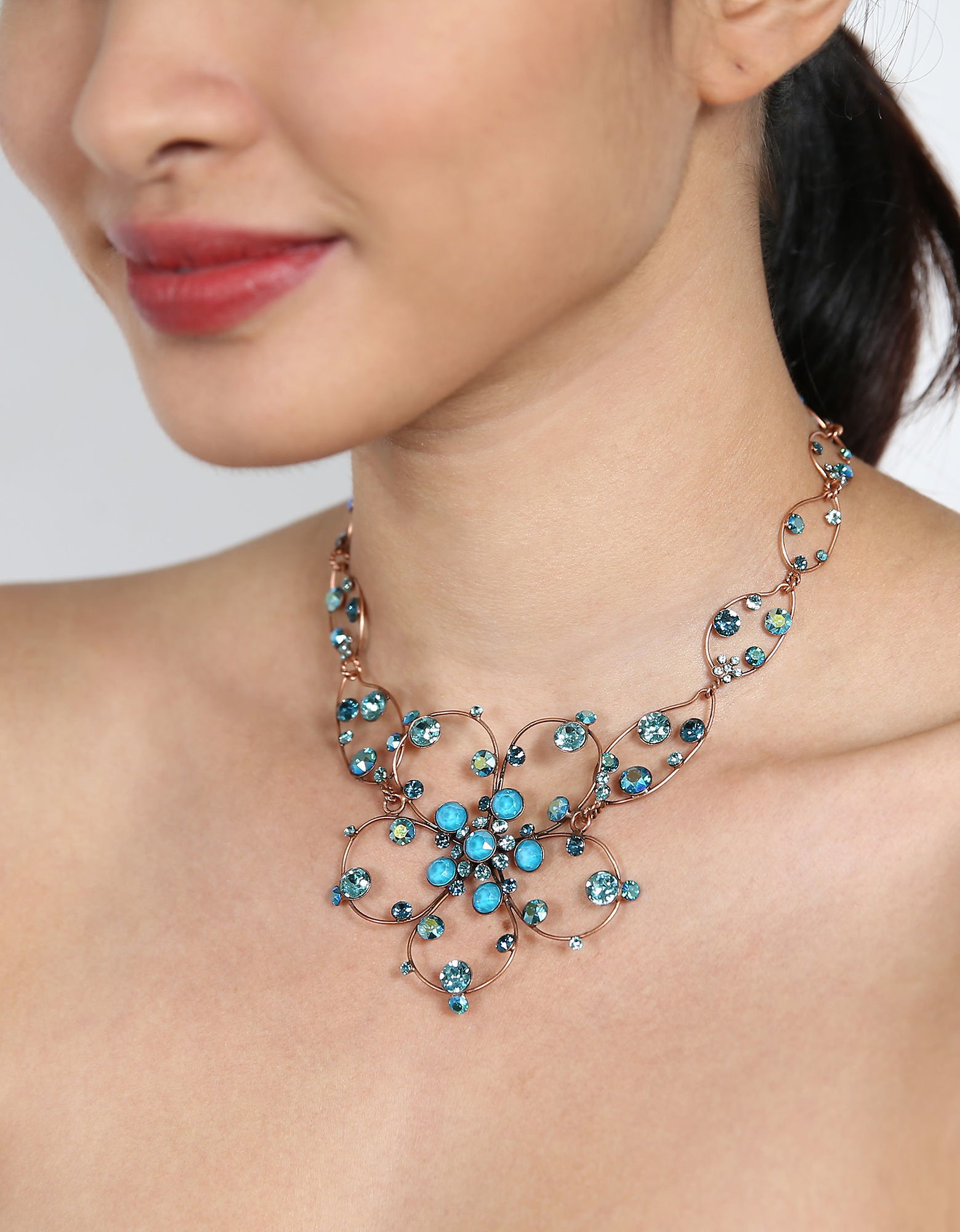 Bild für Halskette Lovely Lucy Lagoon Turquoise Blau Größe XL