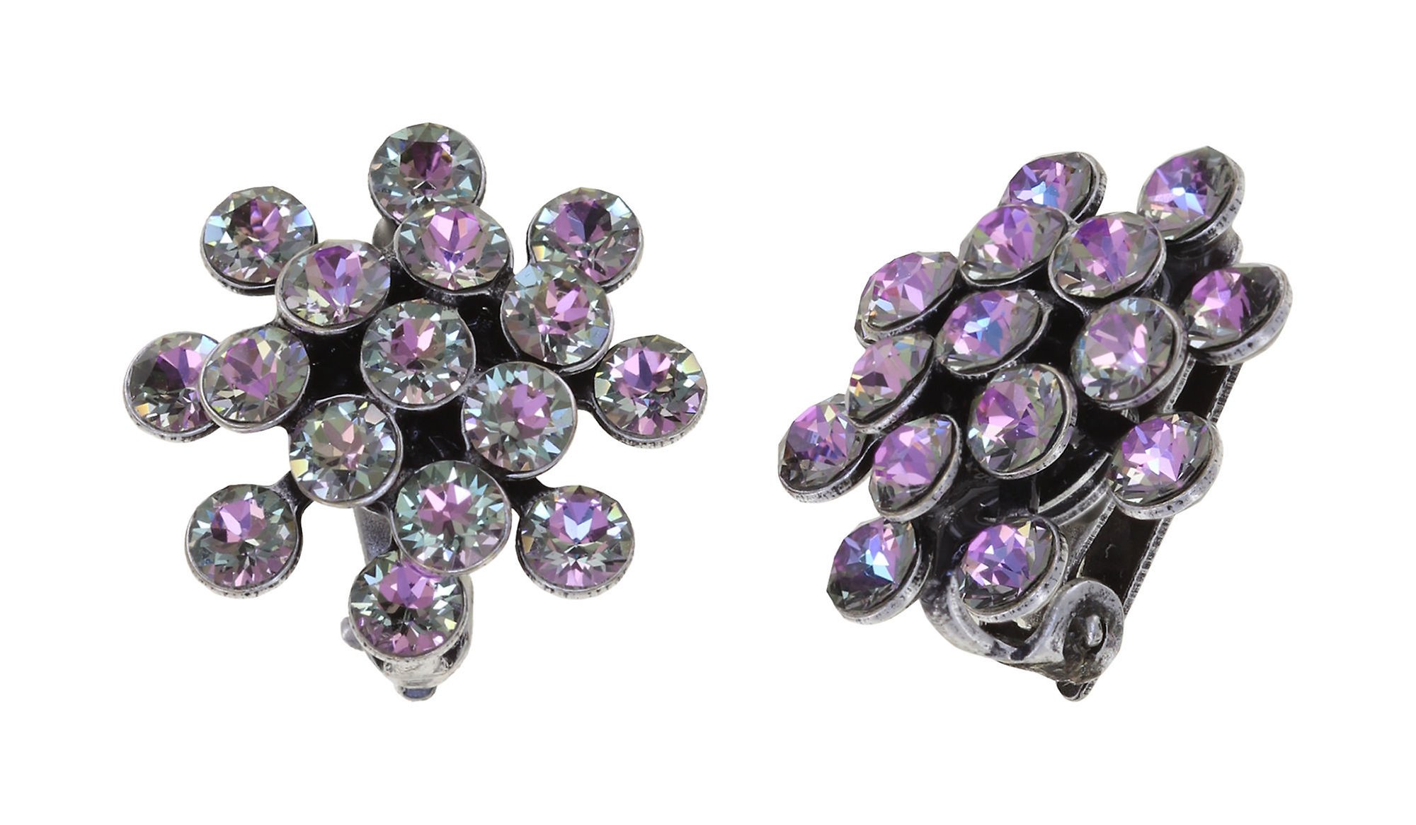 image pour Boucles d'oreilles Clip Magic Fireball Vitrail Lumière white/light rose mini