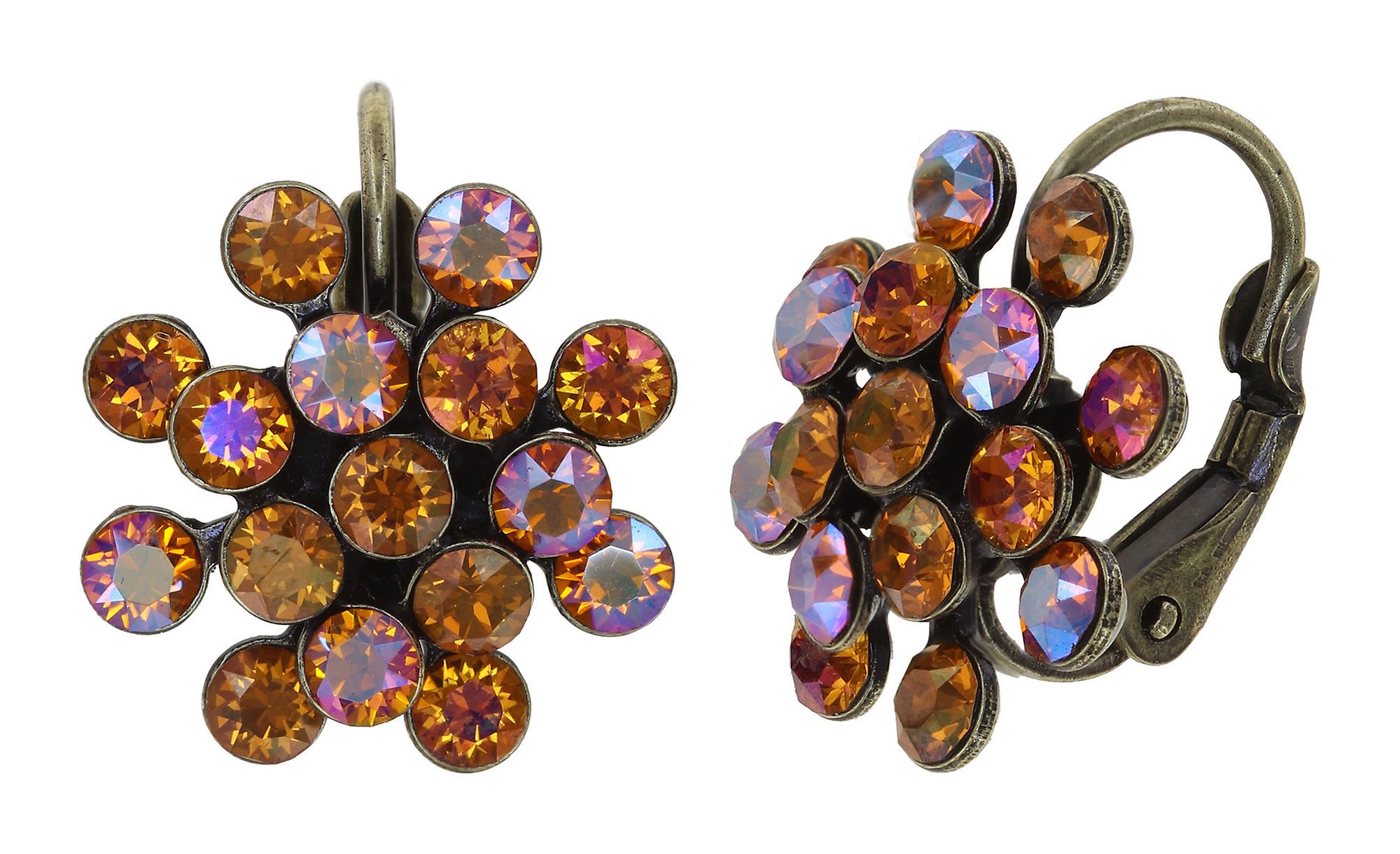 image for Earring eurowire Magic Fireball Tangerine orange mini