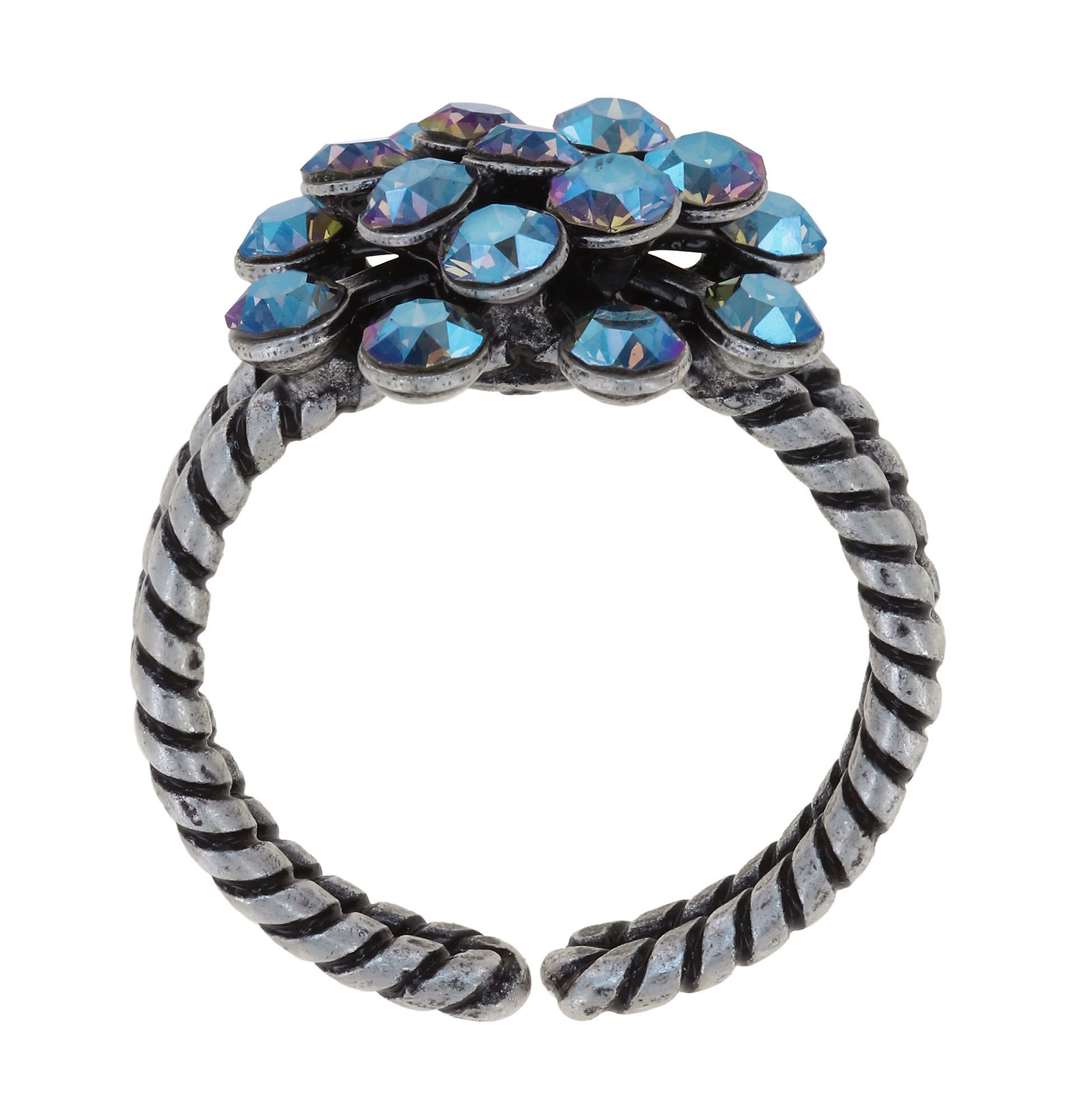 Bild für Ring Magic Fireball Glänzendes Grau Blau mini