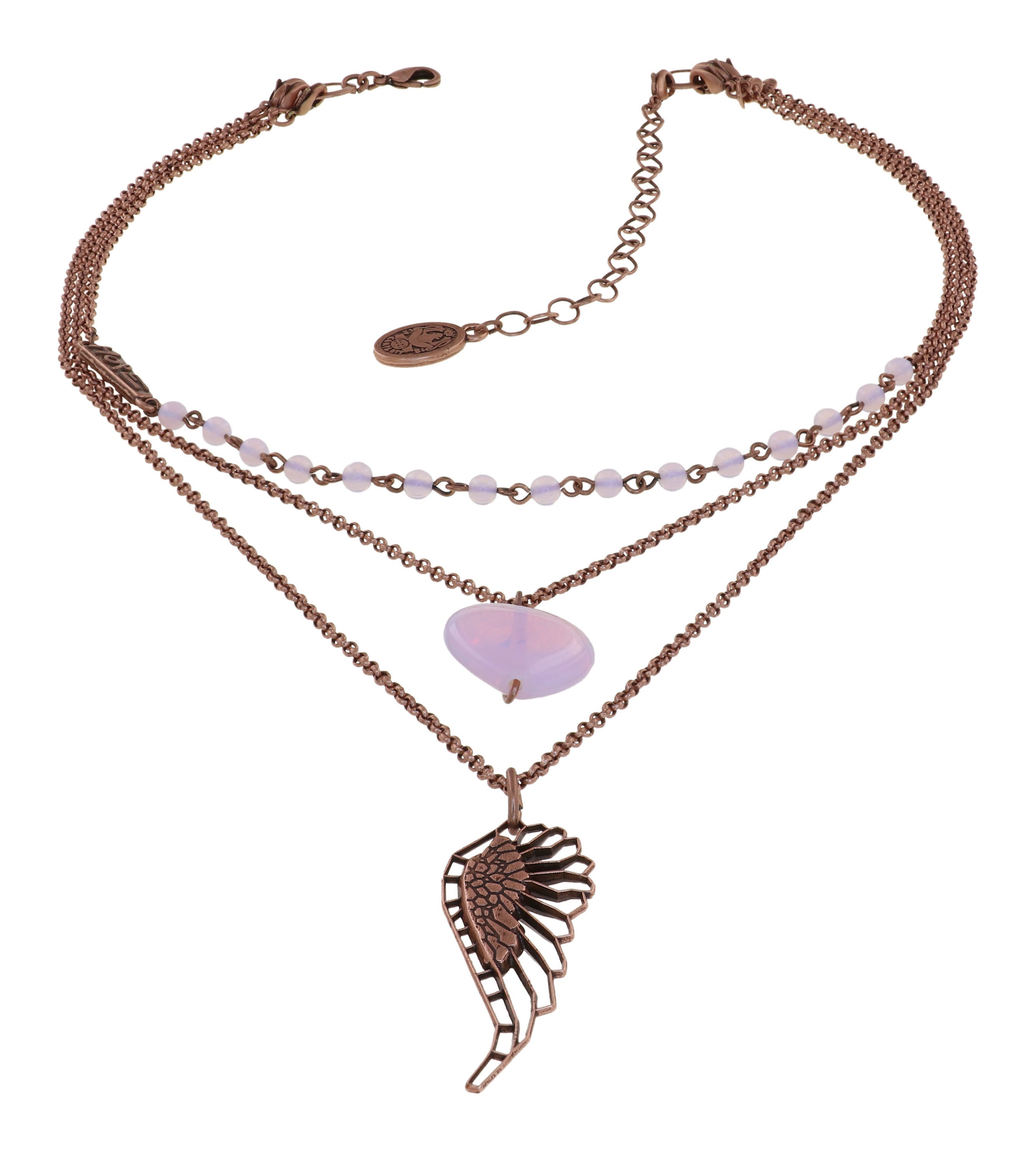 Bild für Halskette Y-Form Speechless Rosenwasser Opal Pink 