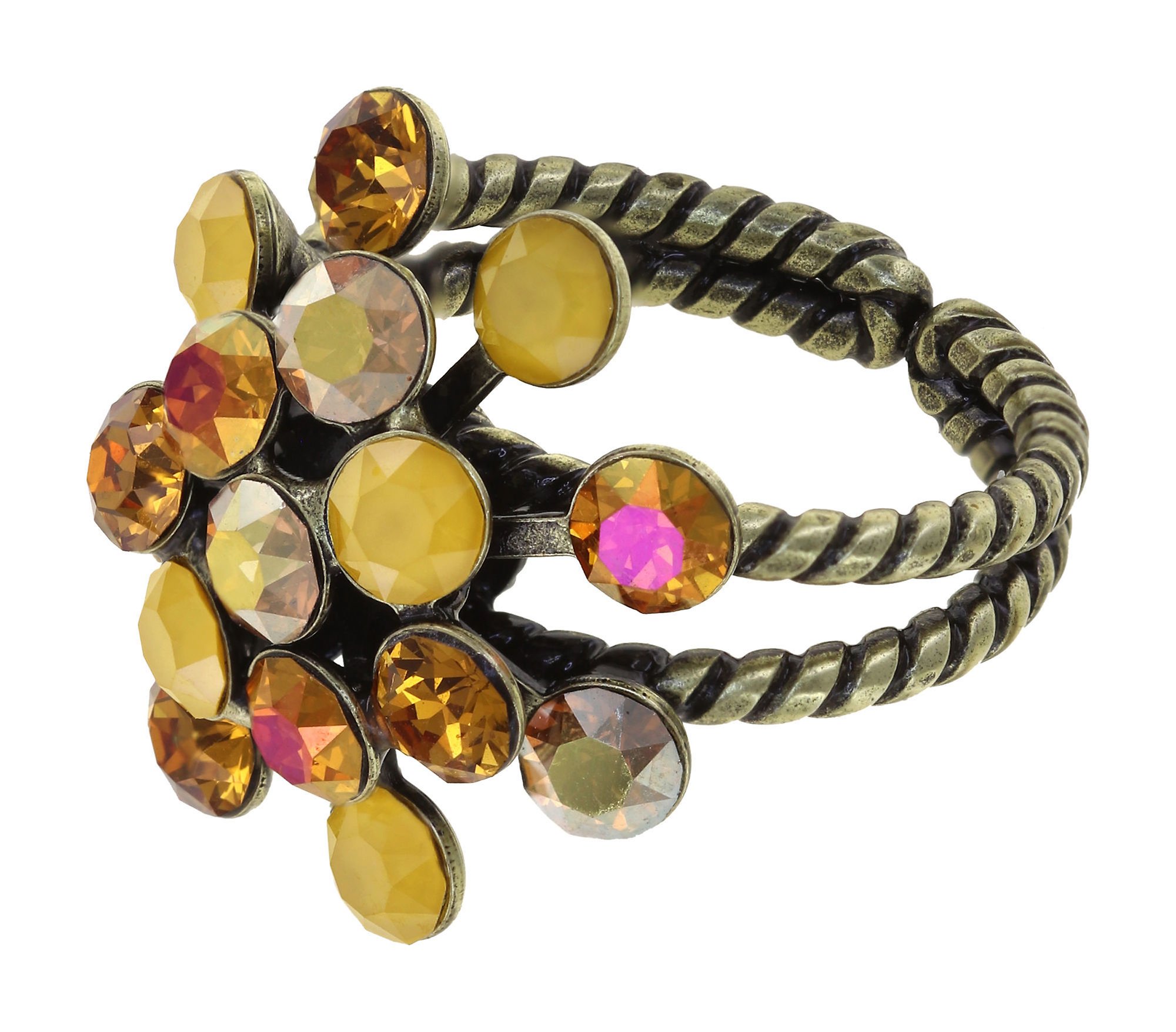 image pour Anneau Magic Fireball Bouton D'or En Feu Yellow Classic Size (21mm Ø)