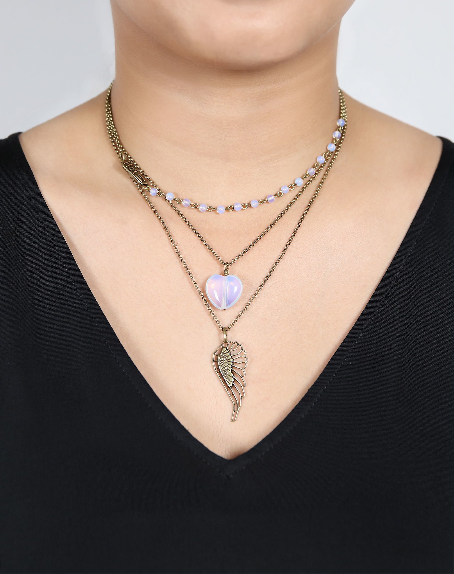 image pour Collier-Y Speechless Blanc Ange white 