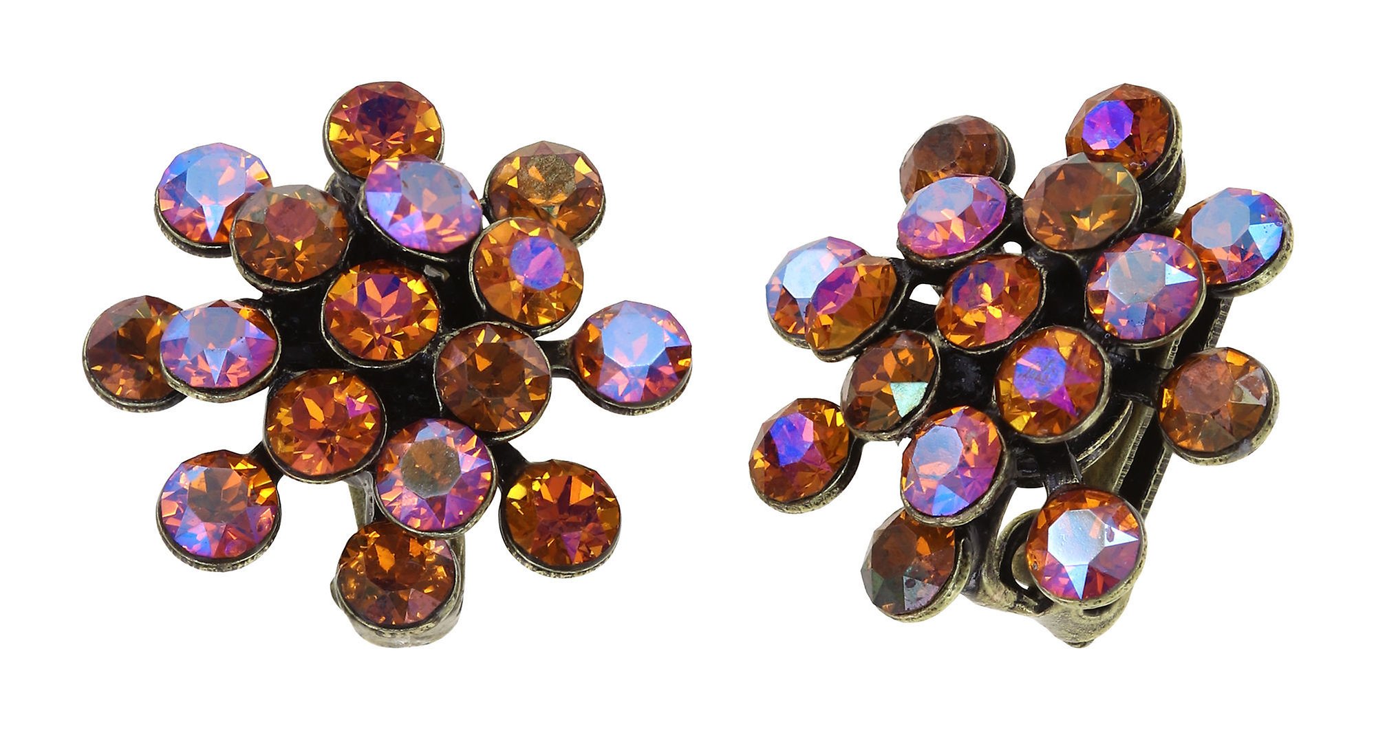 image pour Boucles d'oreilles Clip Magic Fireball Mandarine orange mini