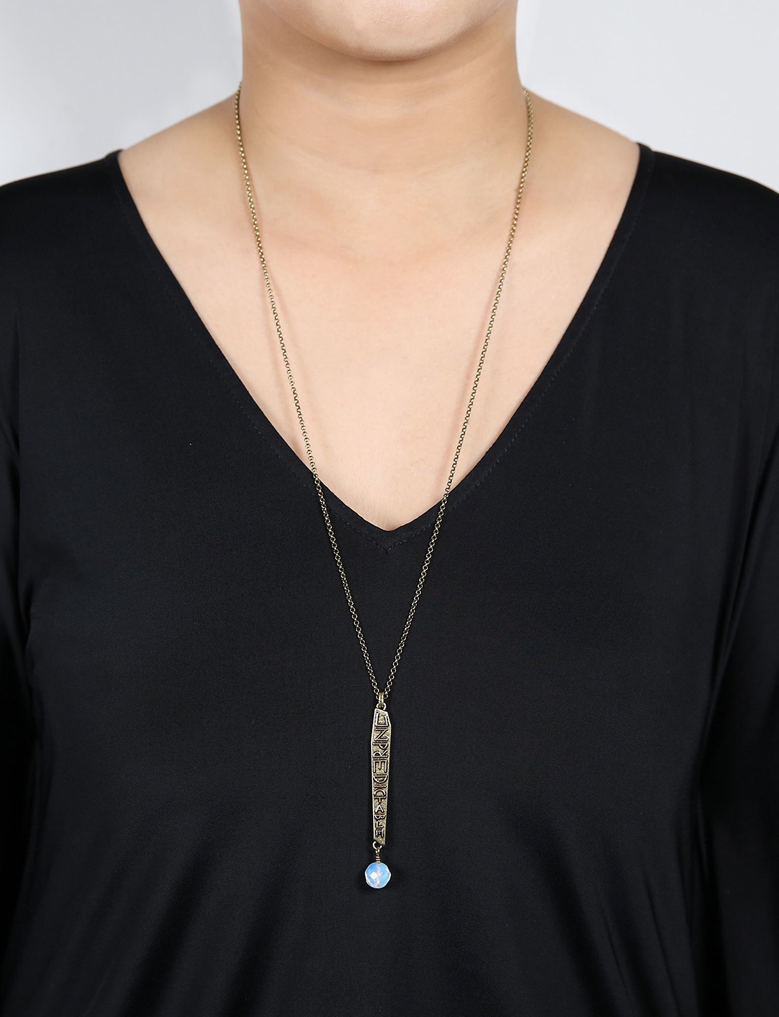 image for Necklace Pendant (Long) Speechless Angel White white 