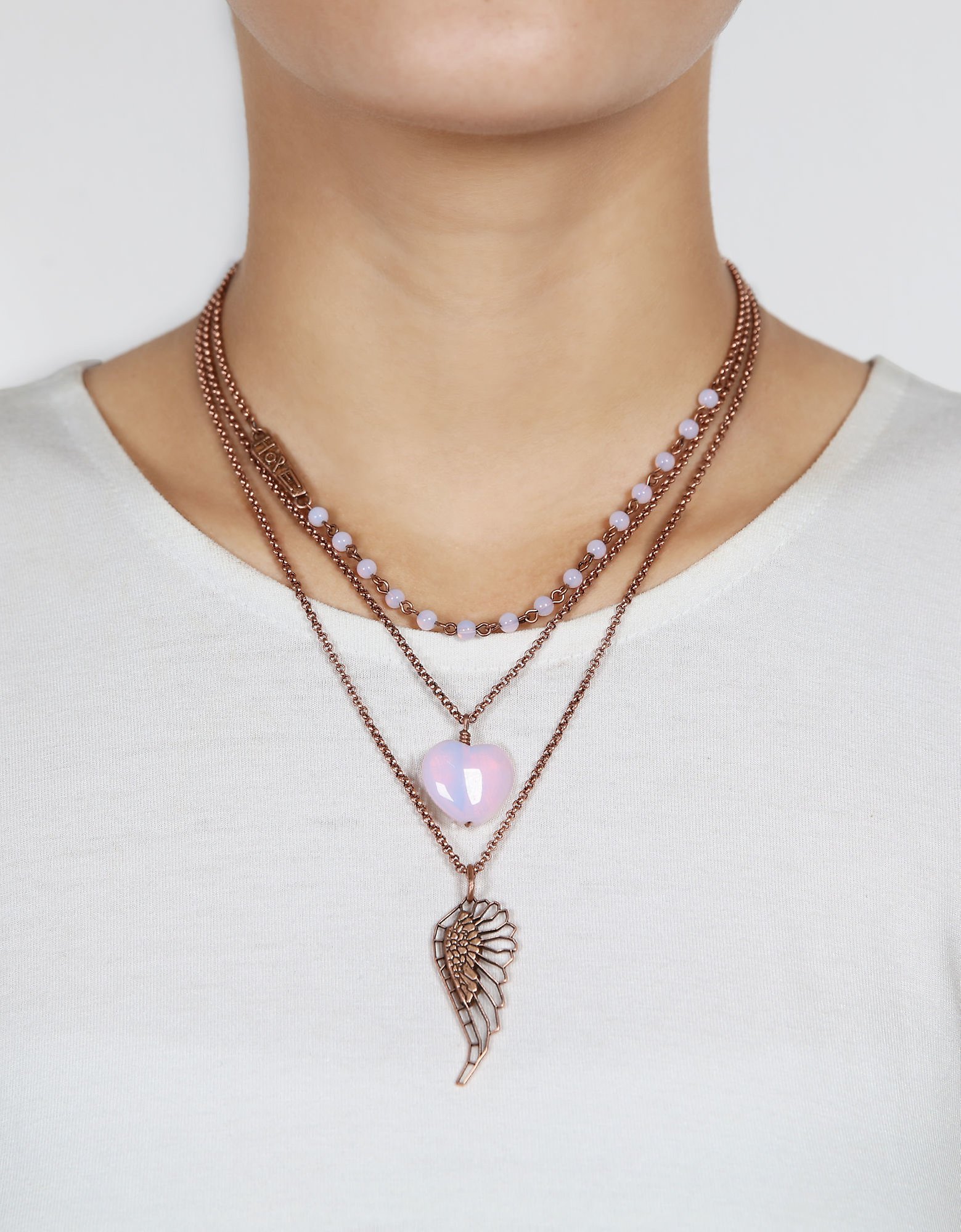 image for Necklace-Y Speechless Rosewater Opal Pink 