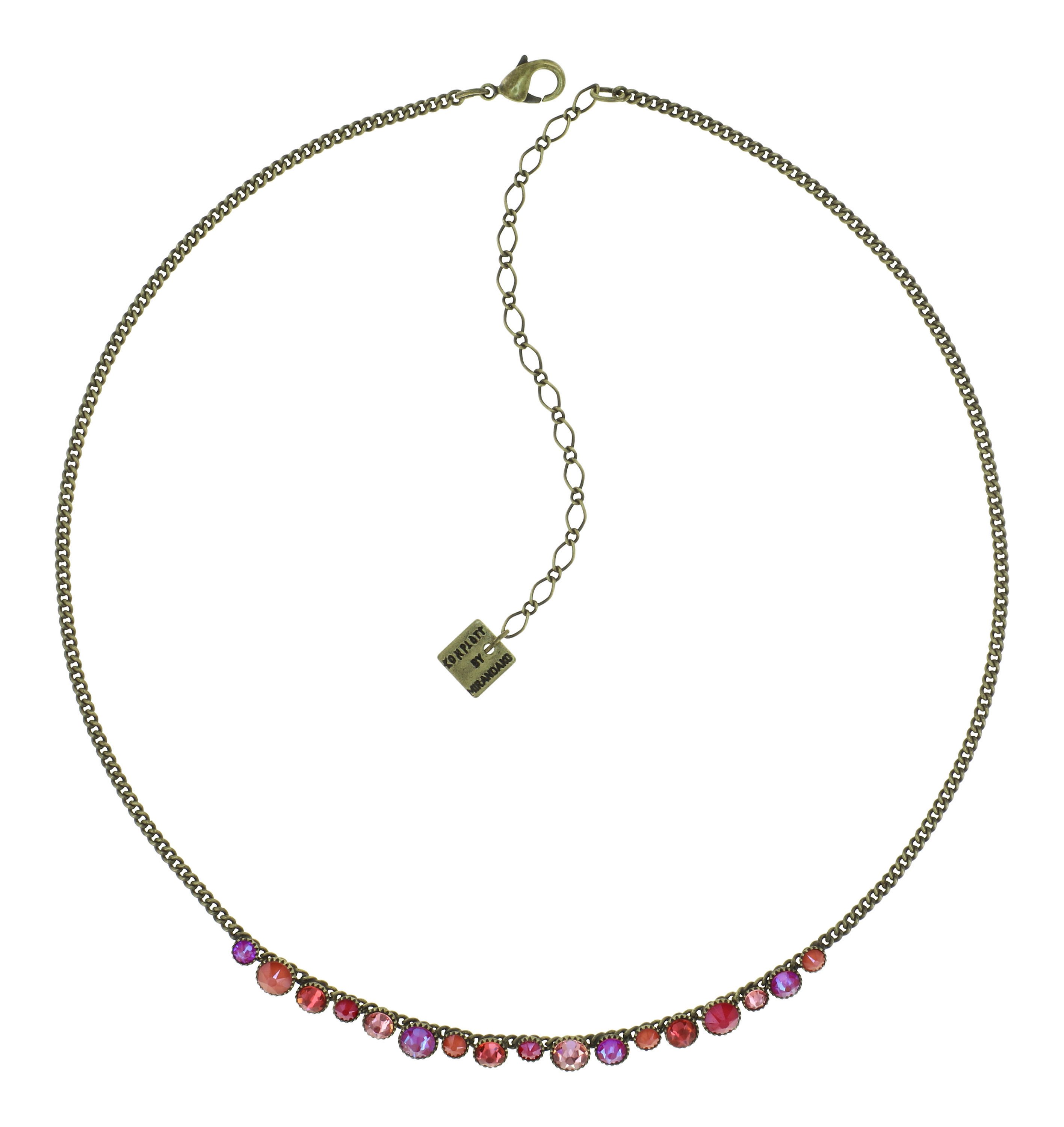 image for Necklace Water Cascade Strawberry Sorbet coralline 