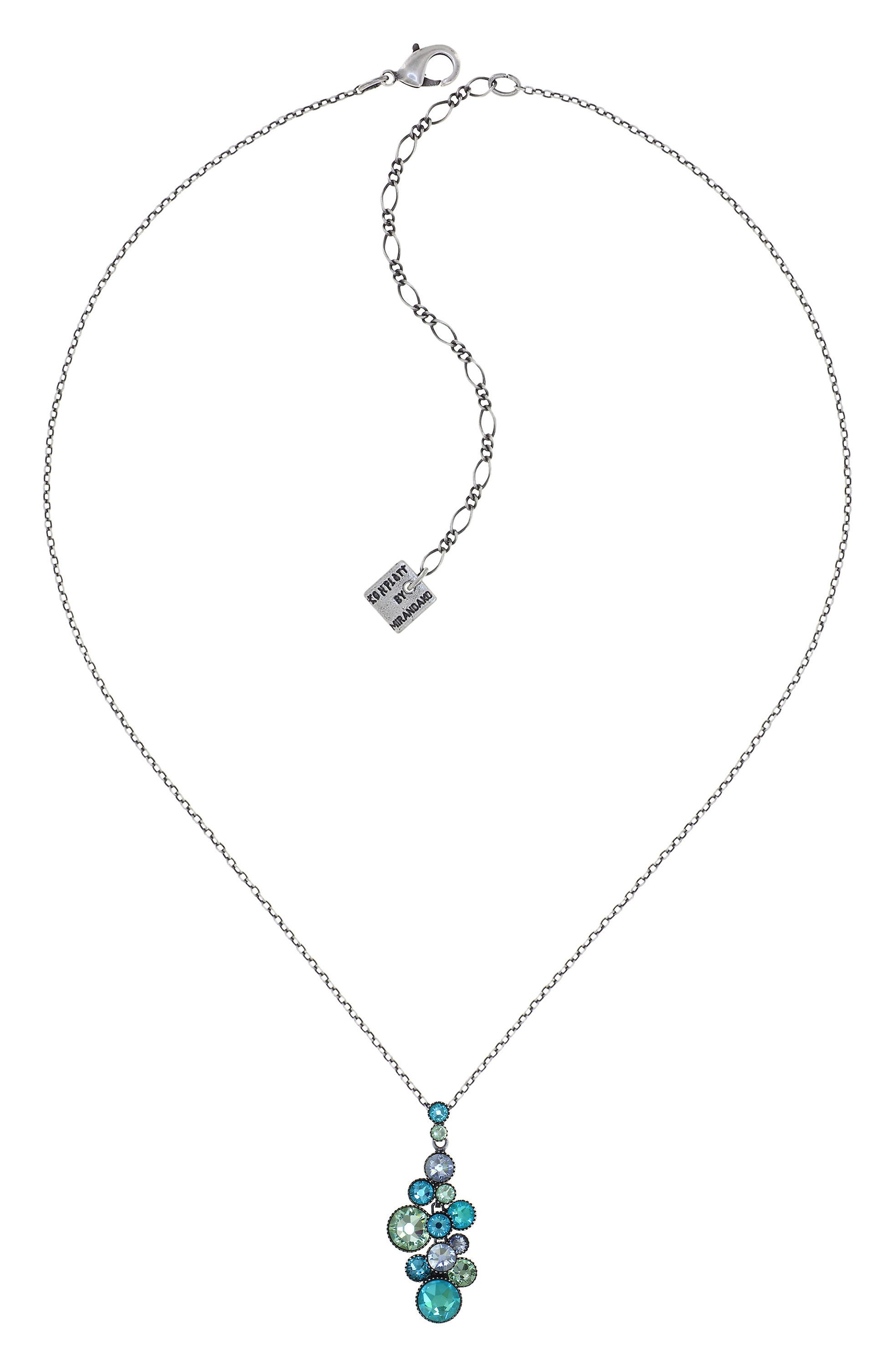 image for Necklace pendant Water Cascade Minty Fresh blue/green 