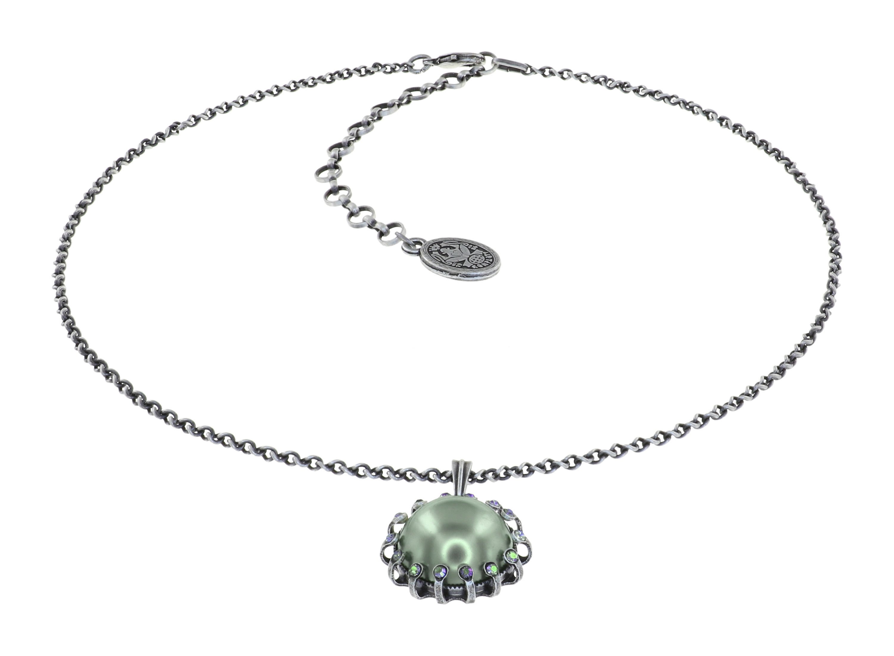 image for Necklace Pendant Where the Lilac Bloom Cool Mint blue/green 