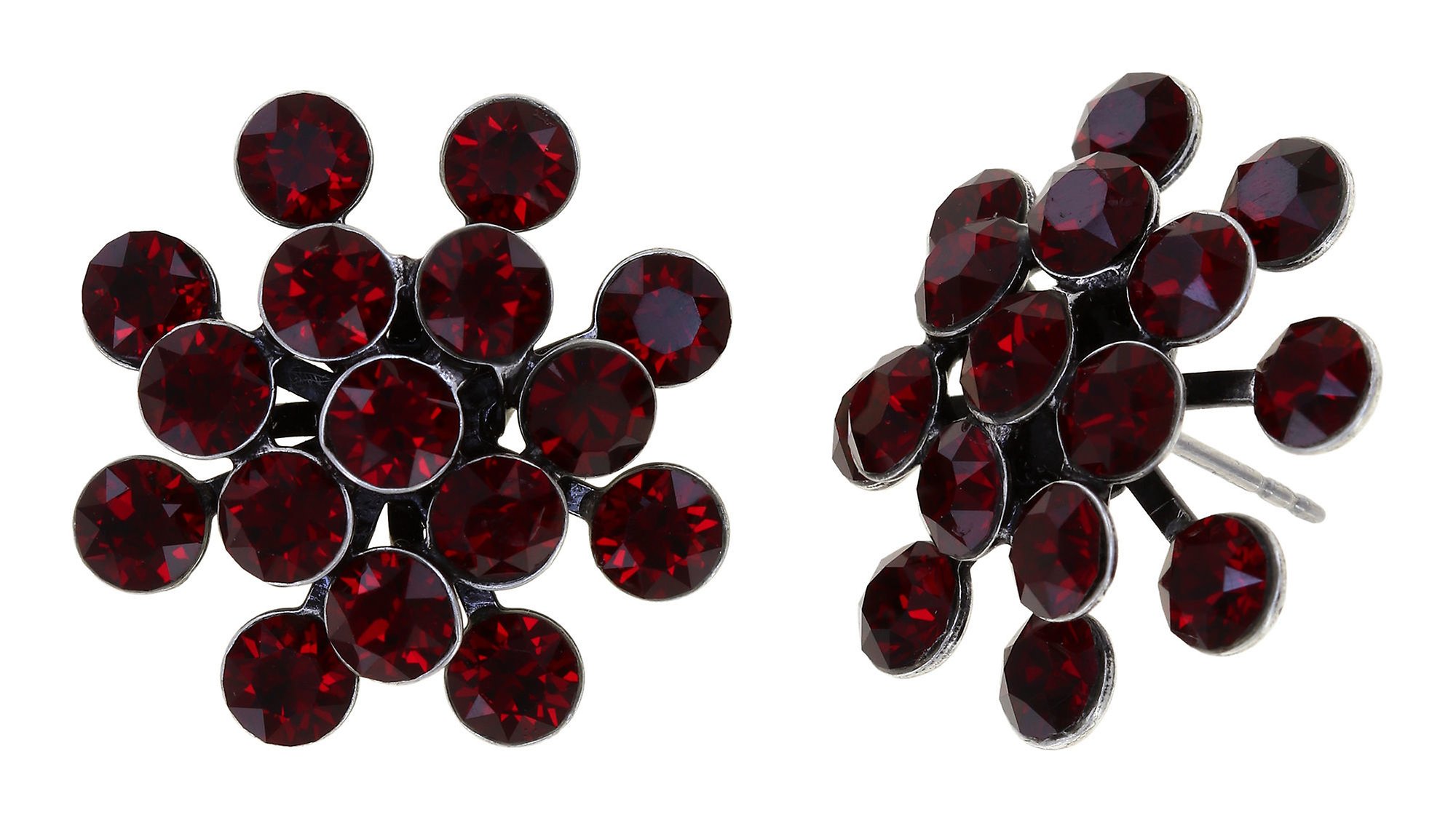 image for Earring Stud Magic Fireball Red siam Classic Size (21mm Ø)