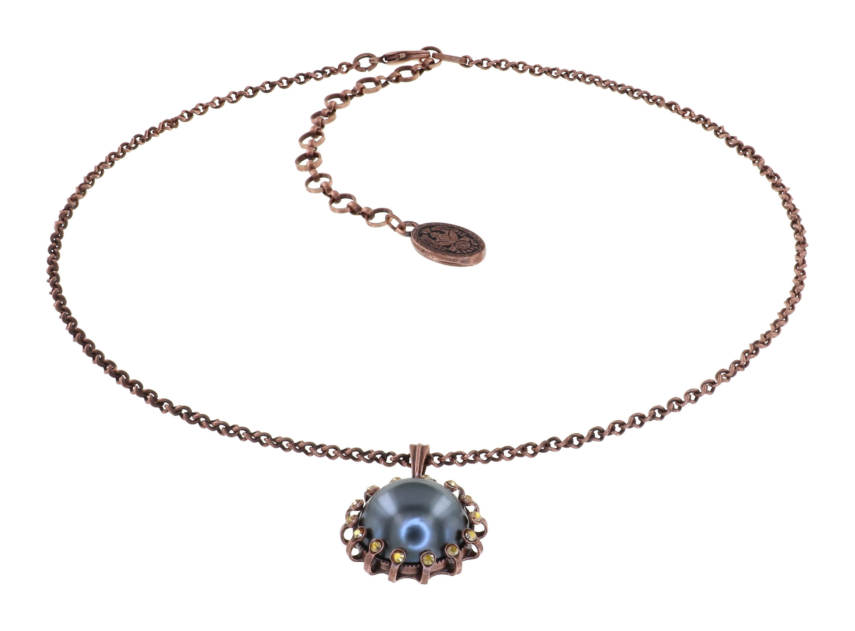 image for Necklace Pendant Where the Lilac Bloom Soft Touch green/brown 