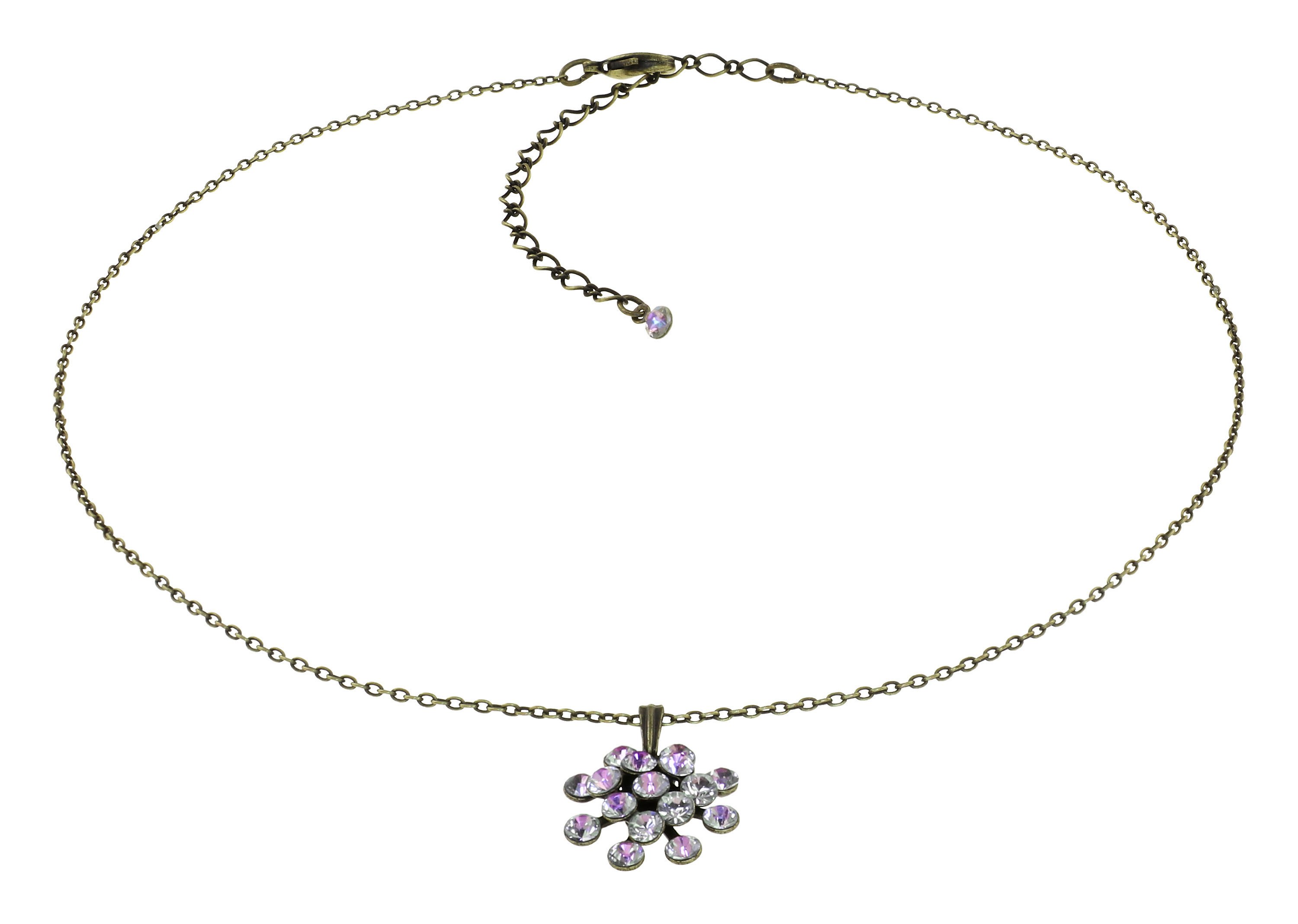 image for Necklace Pendant Magic Fireball White / Light Rose crystal vitrail light mini