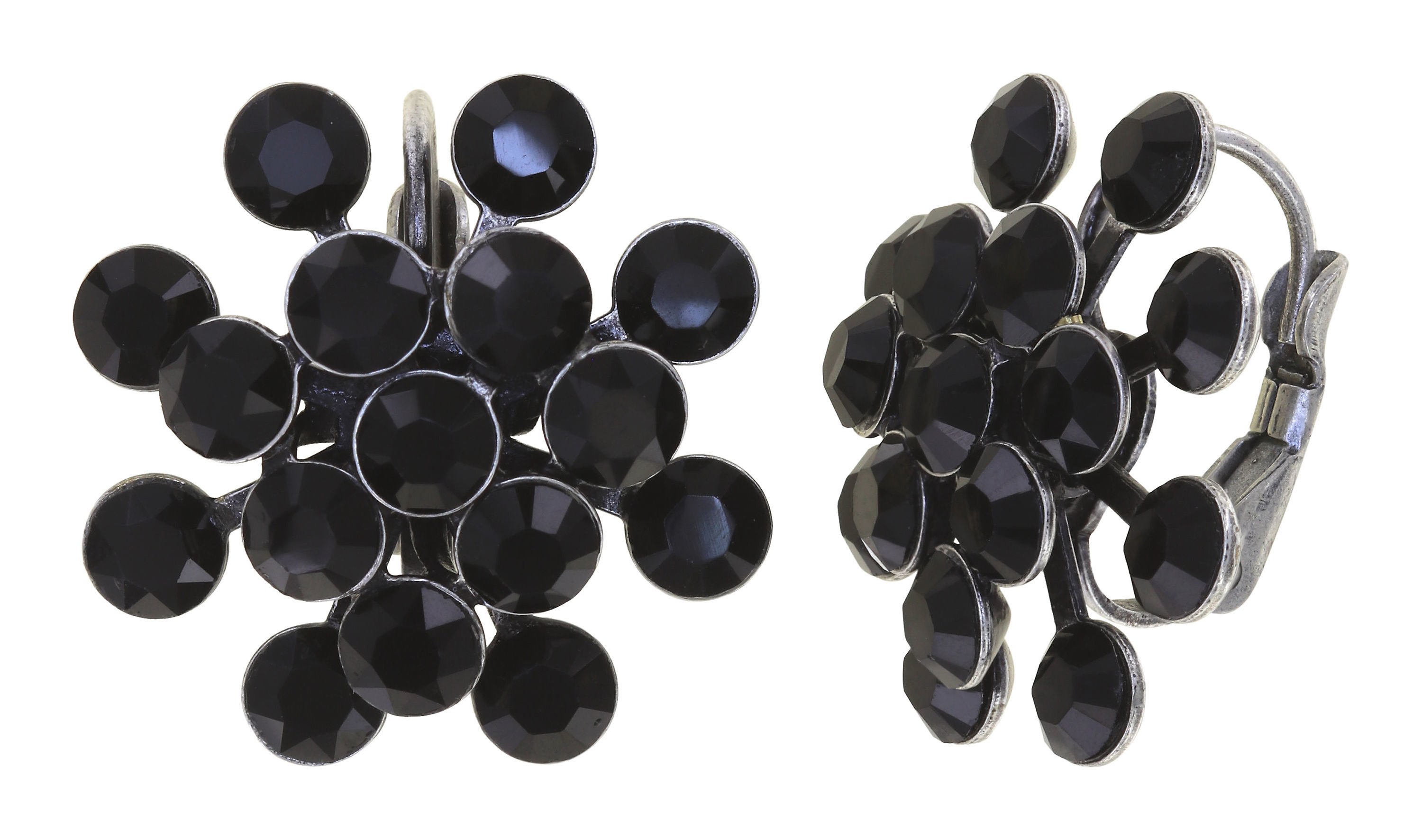 image for Earring Eurowire Magic Fireball Black jet Classic Size (21mm Ø)