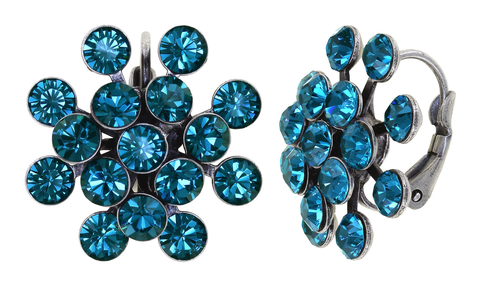 image pour Boucles d'oreilles Eurowire Magic Fireball Turquoise indicolite Classic Size (21mm Ø)