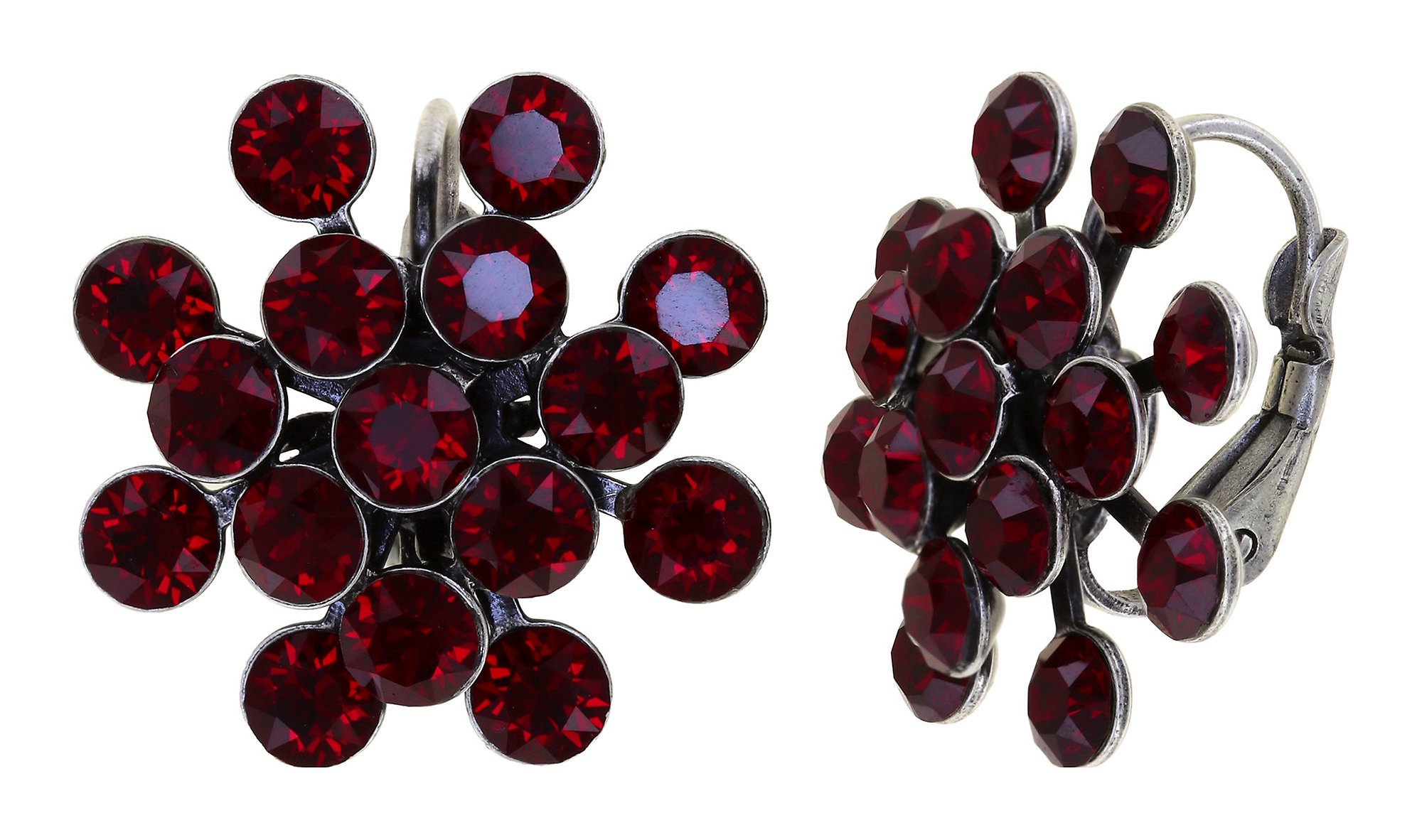 image for Earring Eurowire Magic Fireball Red siam Classic Size (21mm Ø)