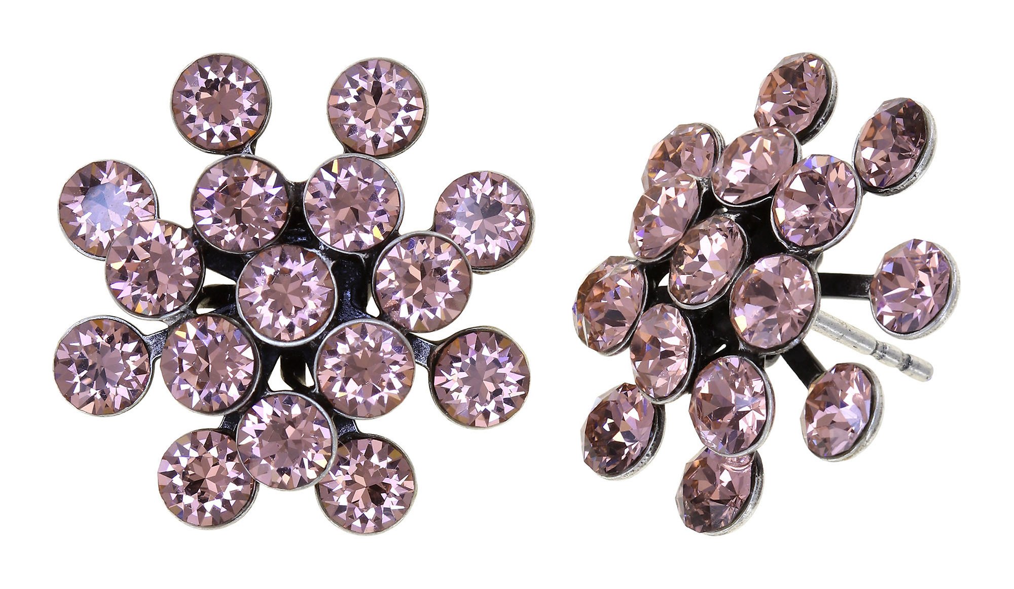 image for Earring Stud Magic Fireball Pink vintage rose Classic Size (21mm Ø)