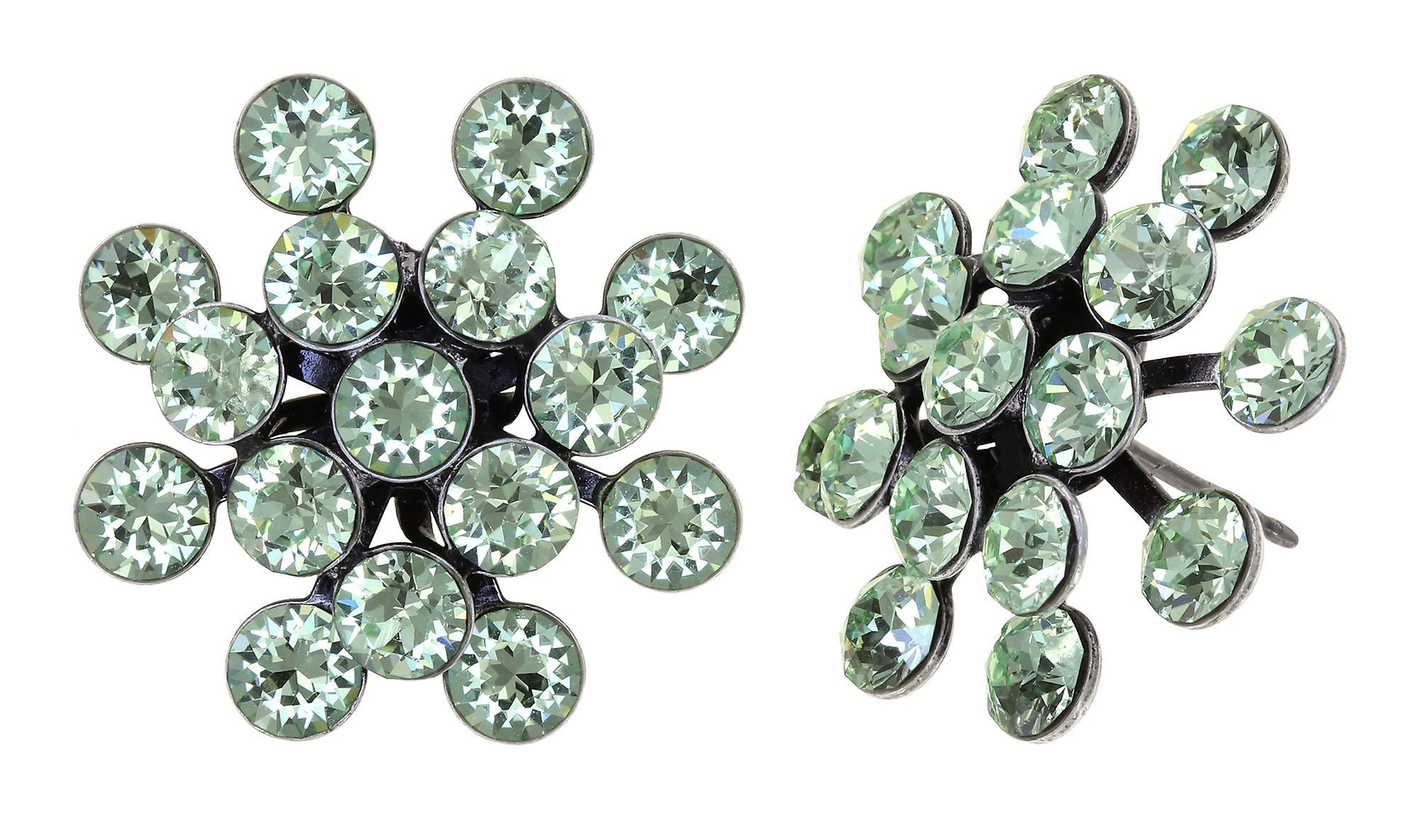 image for Earring Stud Magic Fireball Light Green chrysolite Classic Size (21mm Ø)