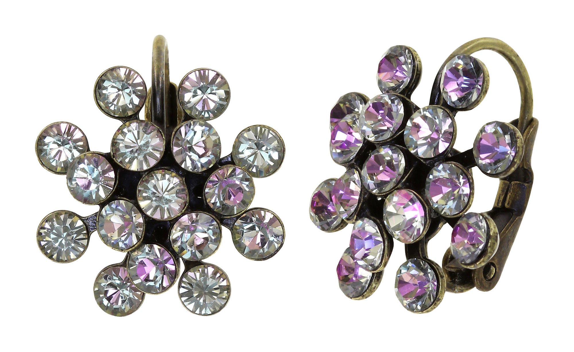 image for Earring Eurowire Magic Fireball White / Light Rose crystal vitrail light mini