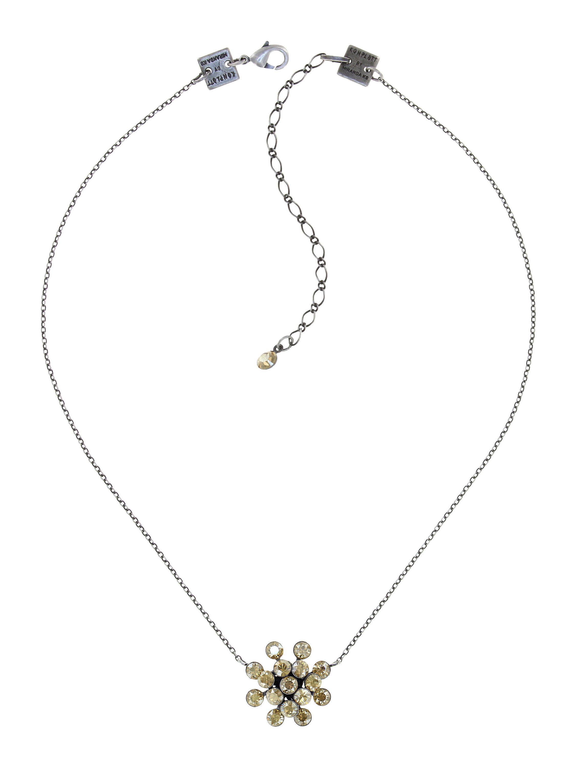 image for Necklace Pendant Magic Fireball Beige crystal golden shadow Classic Size (21mm Ø)