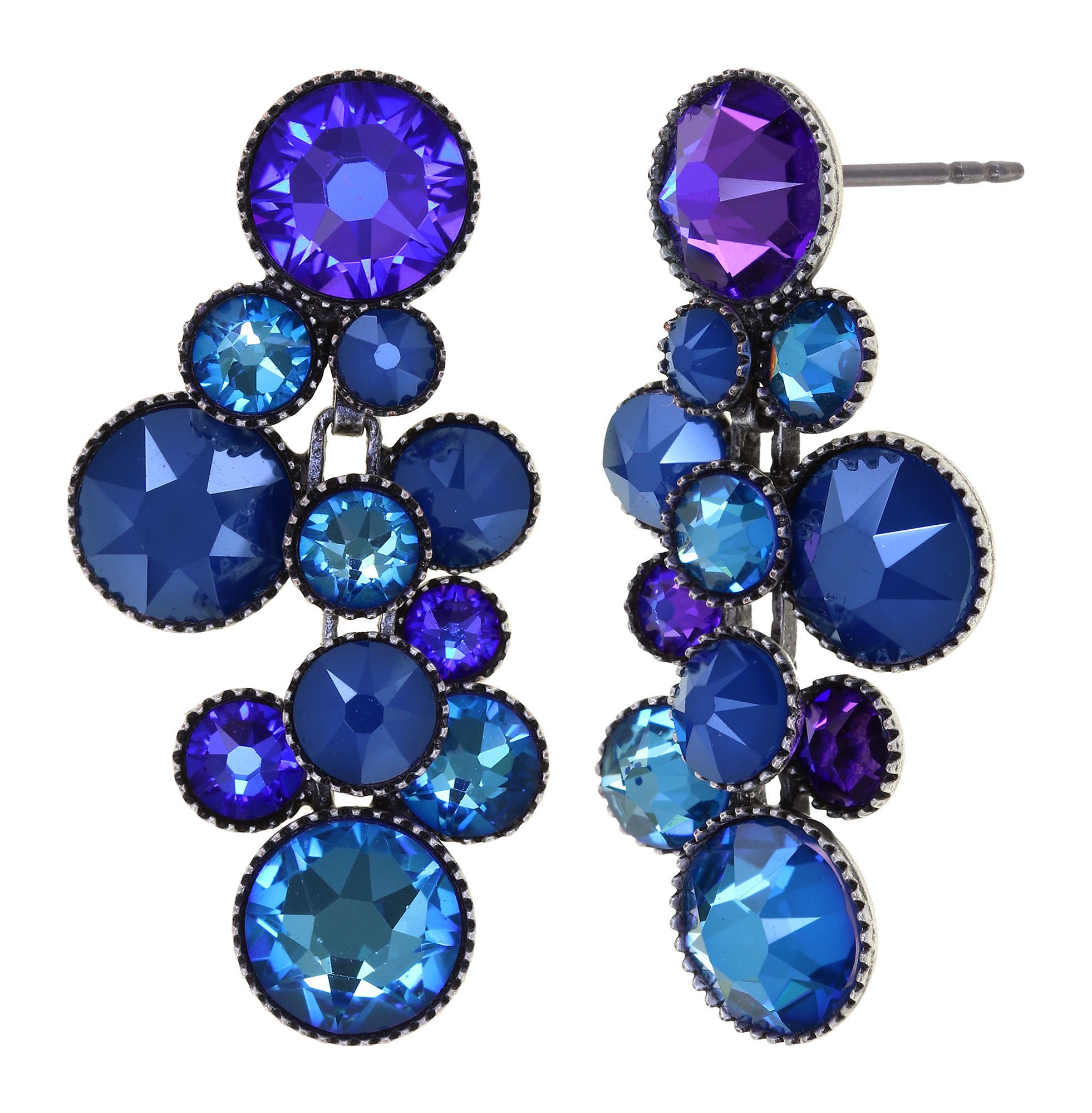 image for Earring Stud Dangling Water Cascade Blue Bayou Blue 