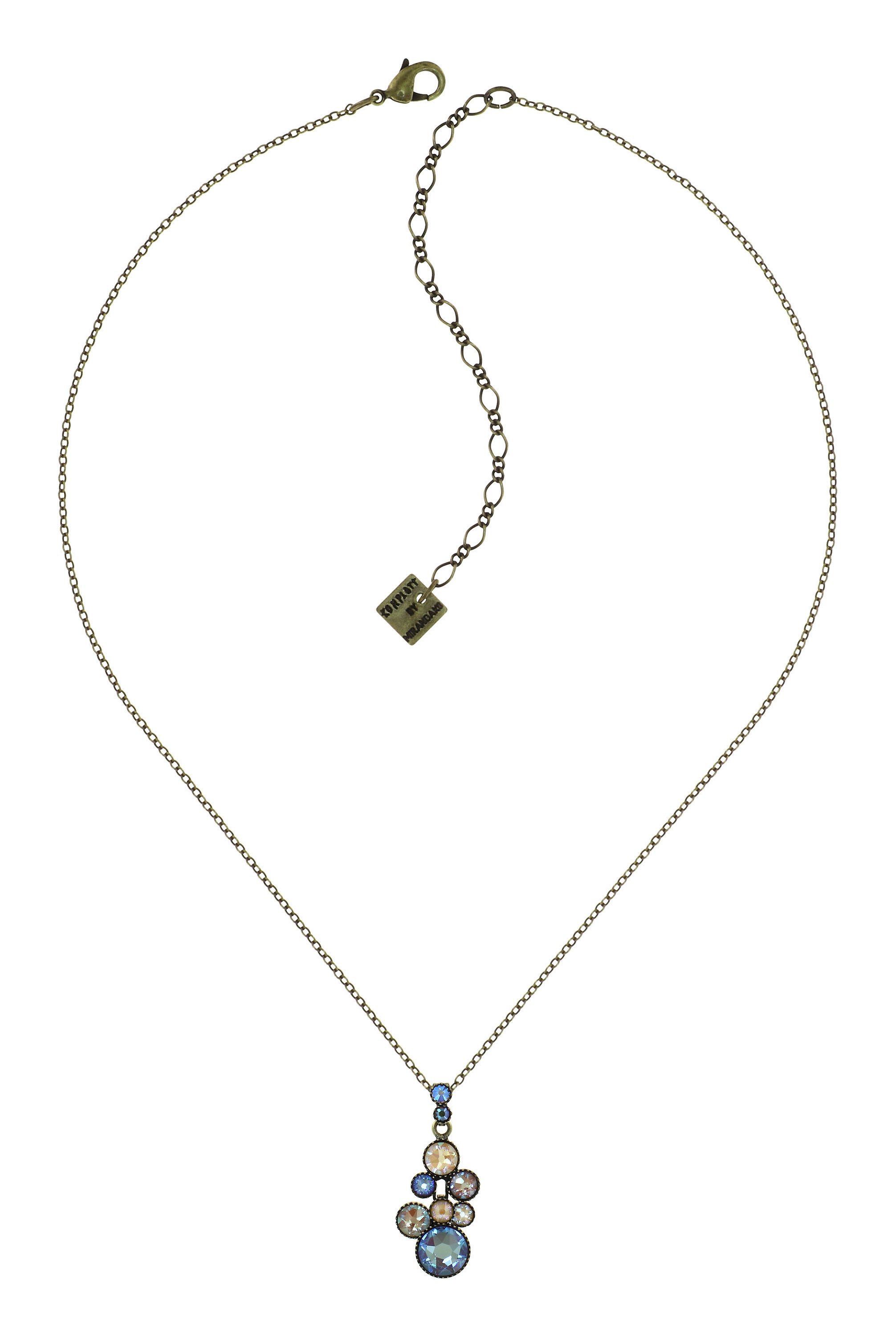 image pour Collier pendant Water Cascade Plage Mer Soleil blue/brown 