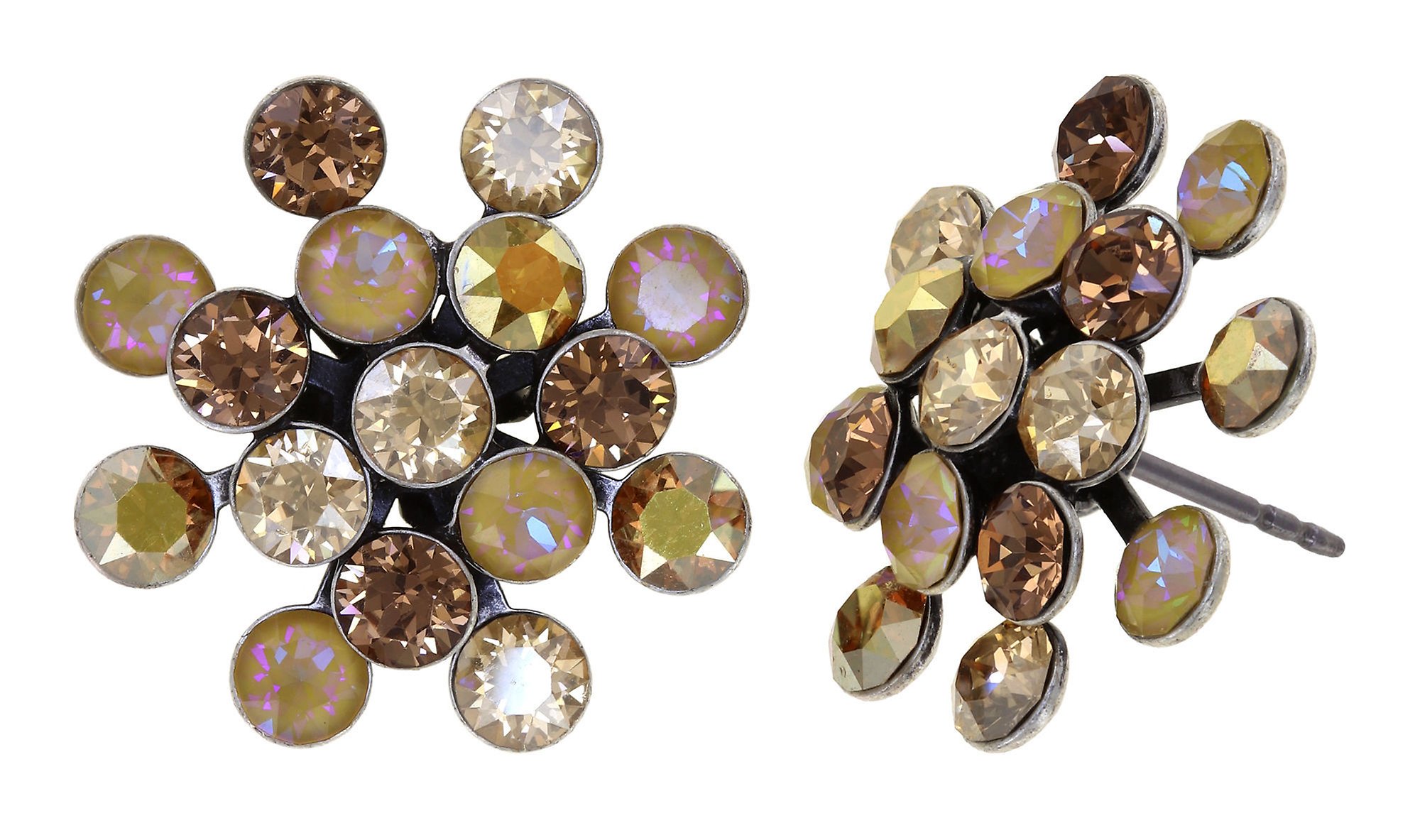 image for Earring Stud Magic Fireball Sun Appeal Brown Classic Size (21mm Ø)