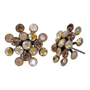 image pour Earring stud Magic Fireball Sun Appeal Brown Classic Size (21mm Ø)