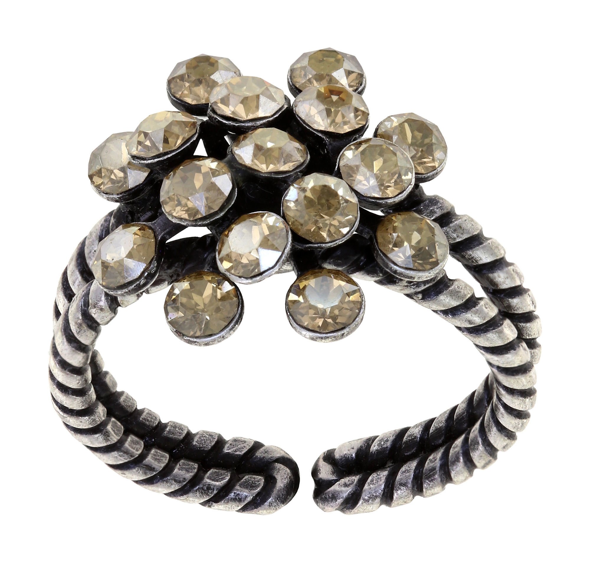 image for Ring Magic Fireball Beige crystal golden shadow mini