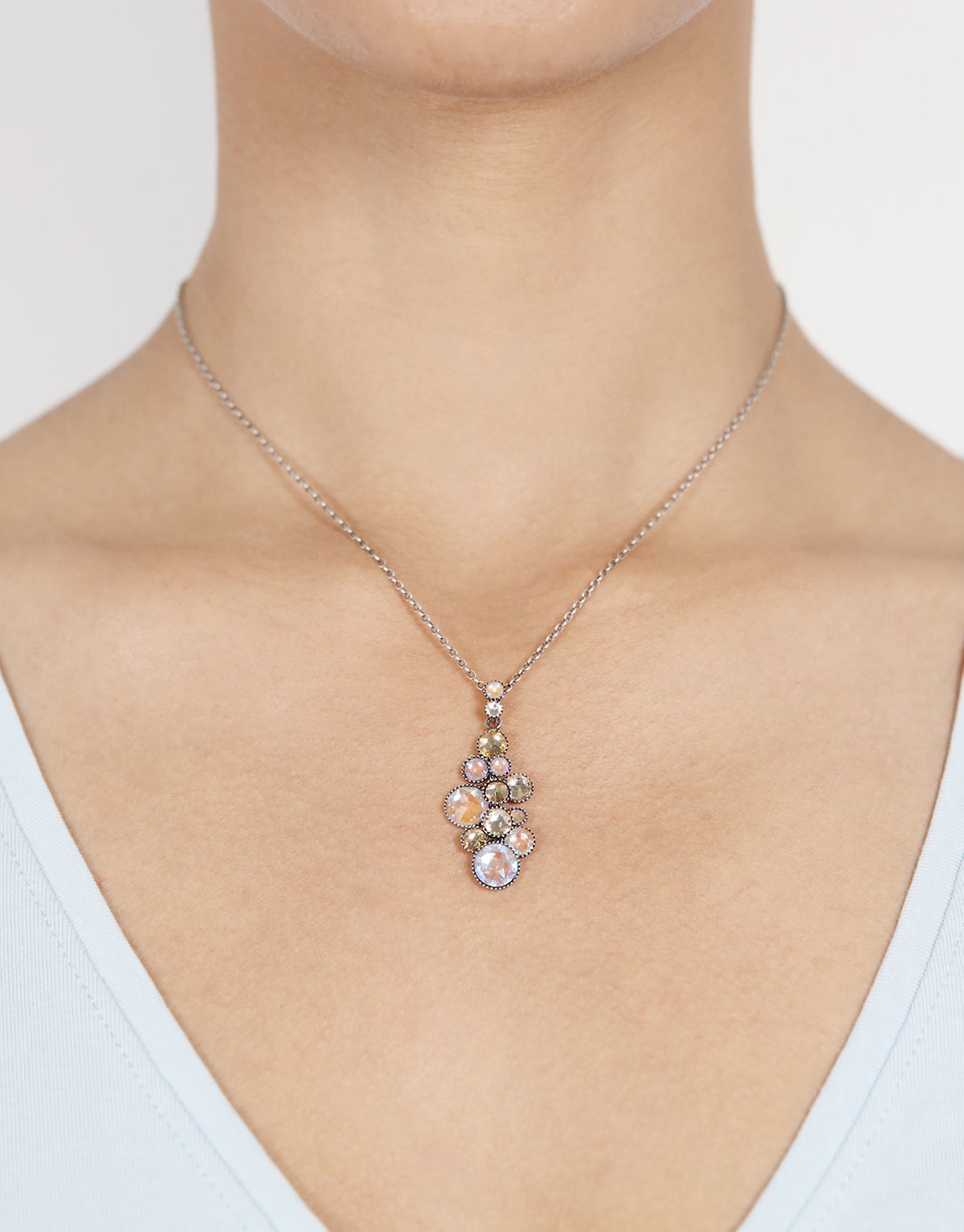 image for Necklace Pendant Water Cascade Jelly Royal Beige 